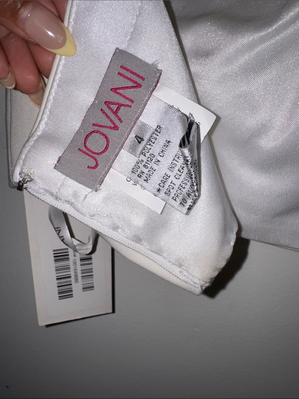 Jovani White Cropped Halter Camisole - Picture 2 of 5